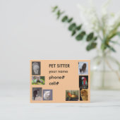 PET SITTER VISITEKAARTJE (Staand voorkant)