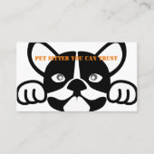 Pet Sitter Visitekaartje (Voorkant)