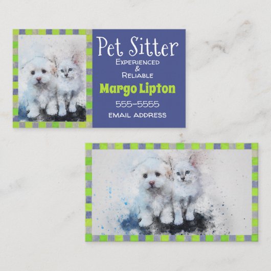 Pet Sitter Visitekaartje (Voorkant / Achterkant)