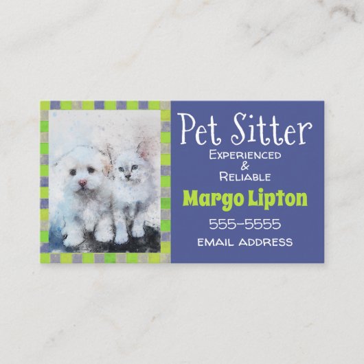 Pet Sitter Visitekaartje (Voorkant)