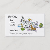 Pet Sitter Visitekaartje (Voorkant)