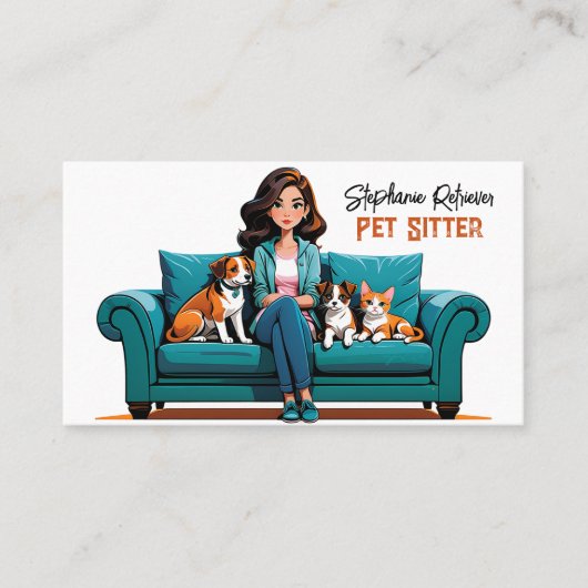 Pet Sitter Visitekaartje (Voorkant)