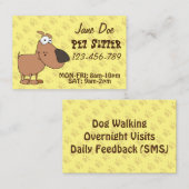 Pet Sitter Visitekaartje (Voorkant / Achterkant)