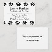  Pet Sitter Visitekaartje (Voorkant / Achterkant)