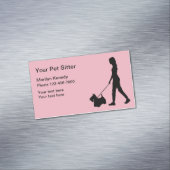 Pet Sitter Visitekaartje magneten (Voorbeeld)