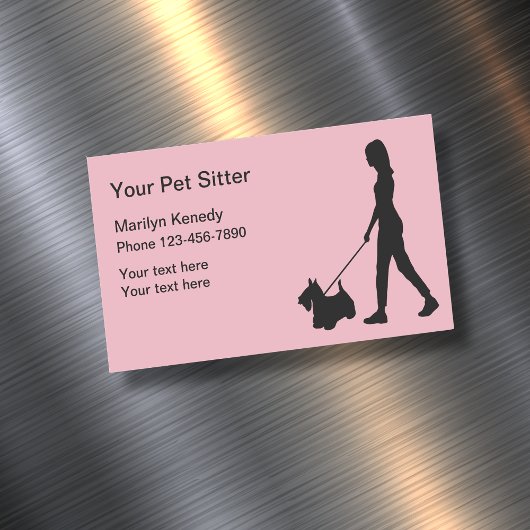 Pet Sitter Visitekaartje magneten