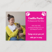  Pet Sitter Visitekaartje met Foto (Voorkant)