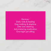  Pet Sitter Visitekaartje met Foto (Achterkant)