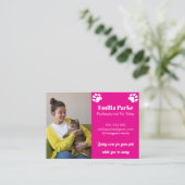  Pet Sitter Visitekaartje met Foto (Staand voorkant)