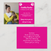  Pet Sitter Visitekaartje met Foto (Voorkant / Achterkant)