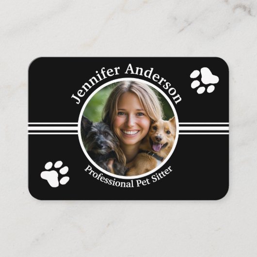  Pet Sitter Visitekaartje met Foto (Voorkant)