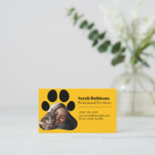 Pet Sitter Visitekaartje met Foto (Staand voorkant)