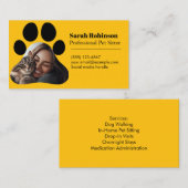 Pet Sitter Visitekaartje met Foto (Voorkant / Achterkant)