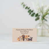 Pet Sitter Visitekaartjes Dogs Thema (Staand voorkant)