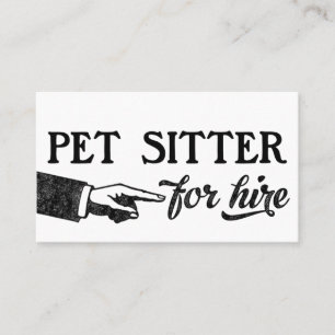 Pet Sitter Visitekaartjes - Koel Vintage