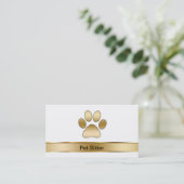 Pet Sitter-Visitekaartjes Visitekaartje (Staand voorkant)