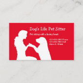 Pet Sitter-Visitekaartjes Visitekaartje (Voorkant)