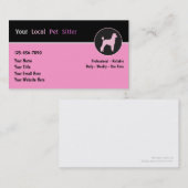 Pet Sitter-Visitekaartjes Visitekaartje (Voorkant / Achterkant)