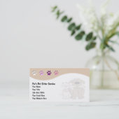 Pet Sitter-Visitekaartjes Visitekaartje (Staand voorkant)