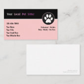 Pet Sitter-Visitekaartjes Visitekaartje (Voorkant / Achterkant)
