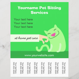 Pet Sitter's Cat Flyer-green Flyer