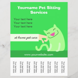 Pet Sitter's Cat Flyer-green Flyer