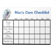 Pet Sitter's Checklist Notitieblok (Voorkant)