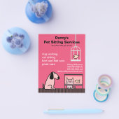 Pet Sitter's Dog & Cat Red Flyer (Enkel)