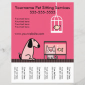 Pet Sitter's Flyer met label-rood (Voorkant)