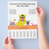 Pet Sitter's Flyer met labels-hond, kat, vogel, sl (Hand)