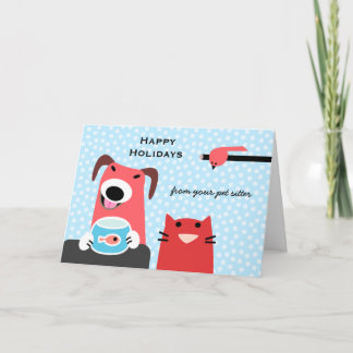 Pet Sitter's Holiday Feestdagen Kaart