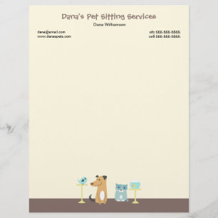 Pet Sitter's Letterhead Briefhoofd