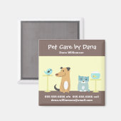 Pet Sitter's promotionele magneet (Voorkant / Achterkant)