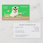 Pet Sitters Visitekaartje-groen Visitekaartje (Voorkant / Achterkant)