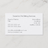Pet Sitters Visitekaartje-groen Visitekaartje (Achterkant)