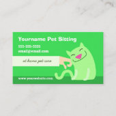Pet Sitter's Visitekaartje met kat (Voorkant)
