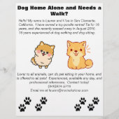 Pet Sitting and Dog Walking Flyer (Voorkant)
