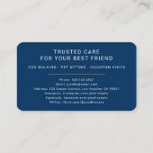 Pet Sitting and Dog Walking Visitekaartje (Achterkant)