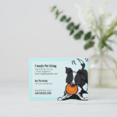 Pet Sitting Border Collie Friendly Bright Visitekaartje (Staand voorkant)