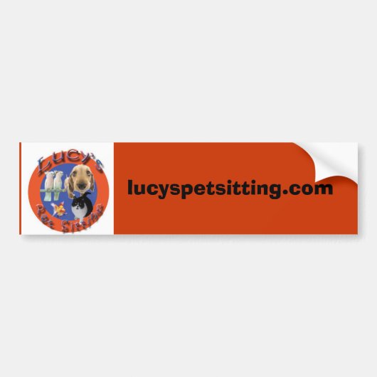 Pet Sitting Bumpersticker (Voorkant)