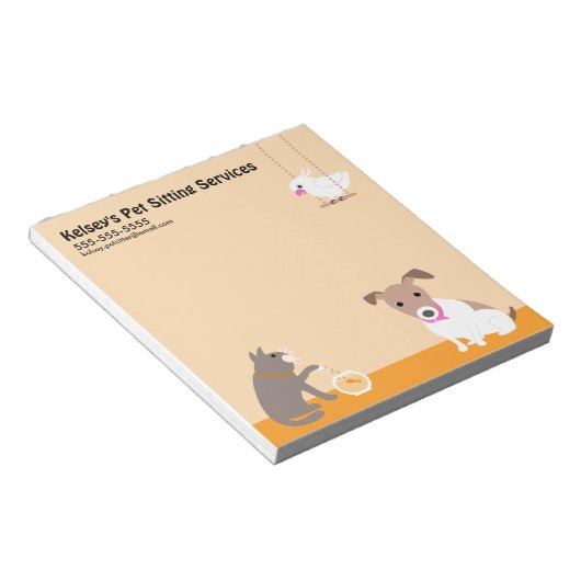 Pet Sitting Business Notitieblok (Schuin)