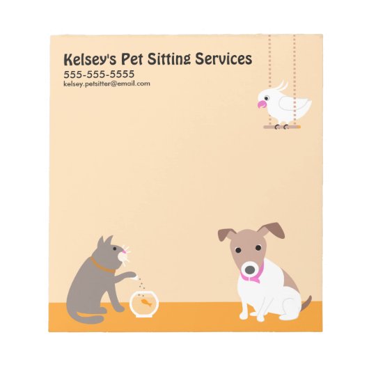 Pet Sitting Business Notitieblok (Voorkant)