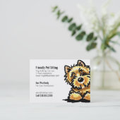 Pet Sitting Cairn Terrier Clean Friendly Visitekaartje (Staand voorkant)