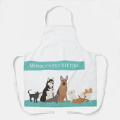 Pet Sitting Cat Care Dog Grooming gepersonaliseerd Schort (Voorkant)