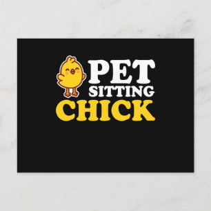 Pet Sitting Chick Petsit Briefkaart