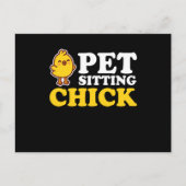 Pet Sitting Chick Petsit Briefkaart (Voorkant)