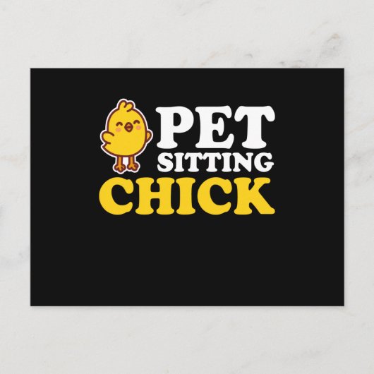 Pet Sitting Chick Petsit Briefkaart (Voorkant)