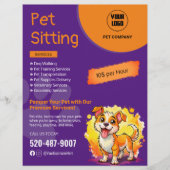Pet Sitting Custom Flyer (Voorkant)