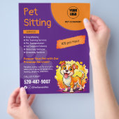 Pet Sitting Custom Flyer (Hand)