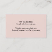 Pet Sitting Cute Paw Heart Logo Blush Pink Visitekaartje (Achterkant)